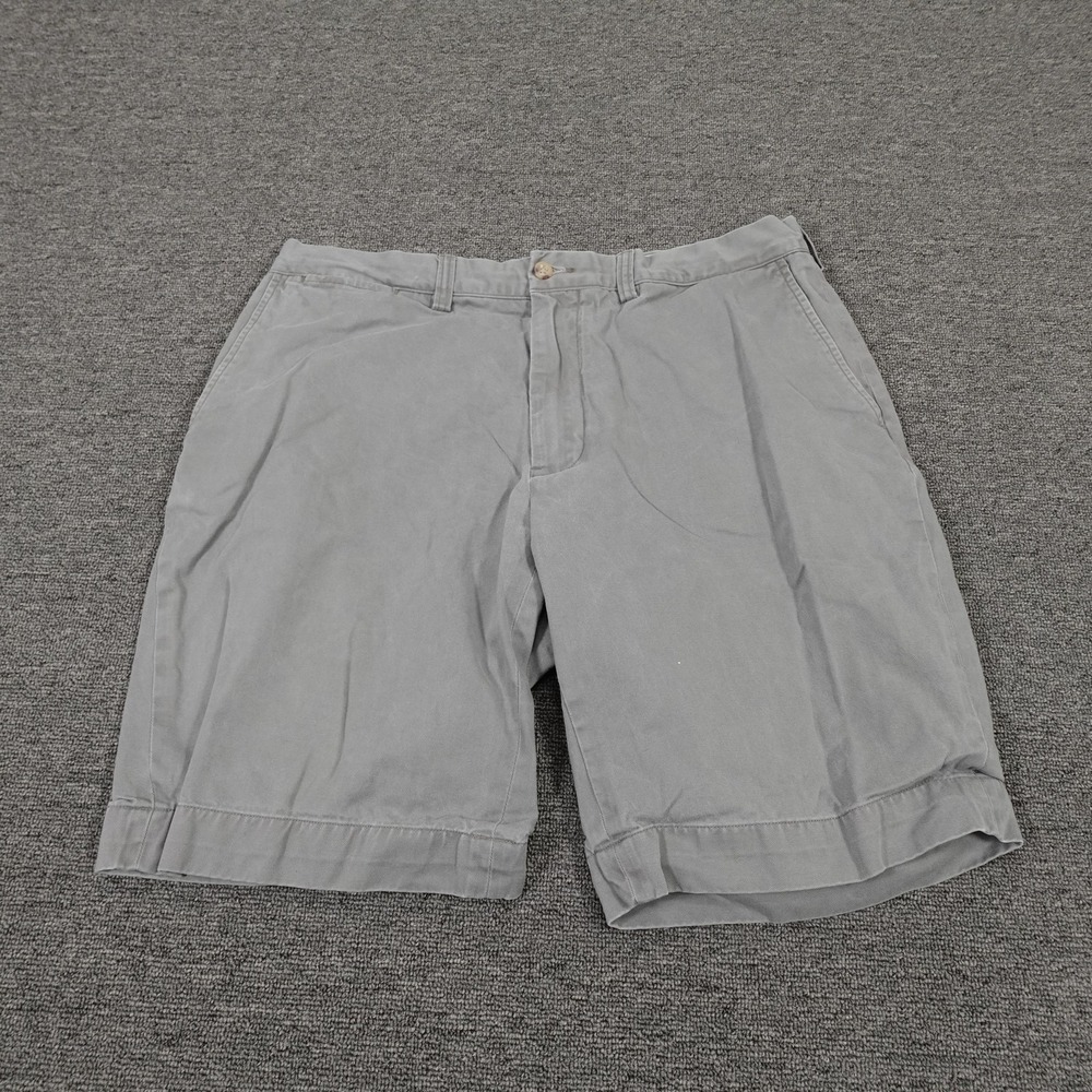 Polo Ralph Lauren Shorts Mens 35 Gray Chino Flat‎ Front 11 Inseam Casual